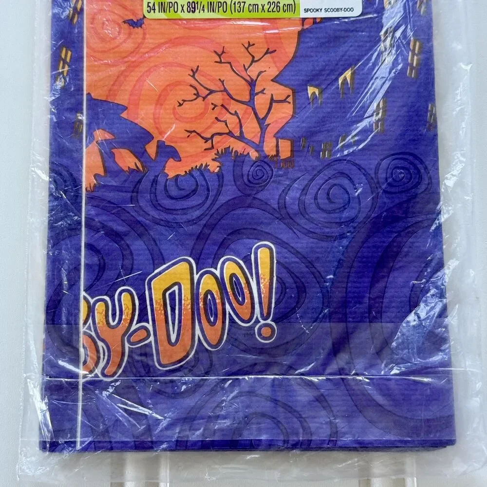 Vintage 2000 Scooby-Doo Paper Table Cloth Cover Cartoon Network Halloween Party